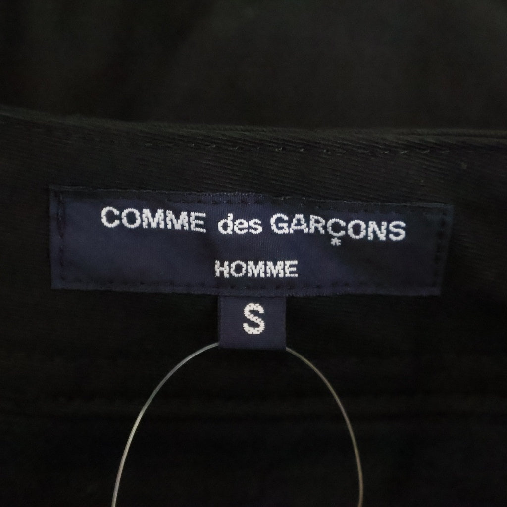 COMME des GARCONS HOMME(コムデギャルソンオム) 24AW AD2024 コットン ステッチデザイン バルーンワイドパンツブラック HN-P026