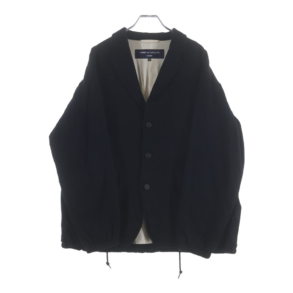 COMME des GARCONS HOMME(コムデギャルソンオム) 23AW AD2023 ウールサージ製品縮絨ジャケット ブラック HL-J024