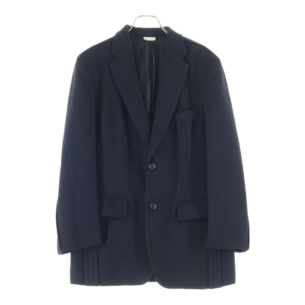 COMME des GARCONS HOMME DEUX(コムデギャルソン オムドゥ) 20AW AD2020 プリーツ ウール2Bテーラードジャケット ブラック DF-J035