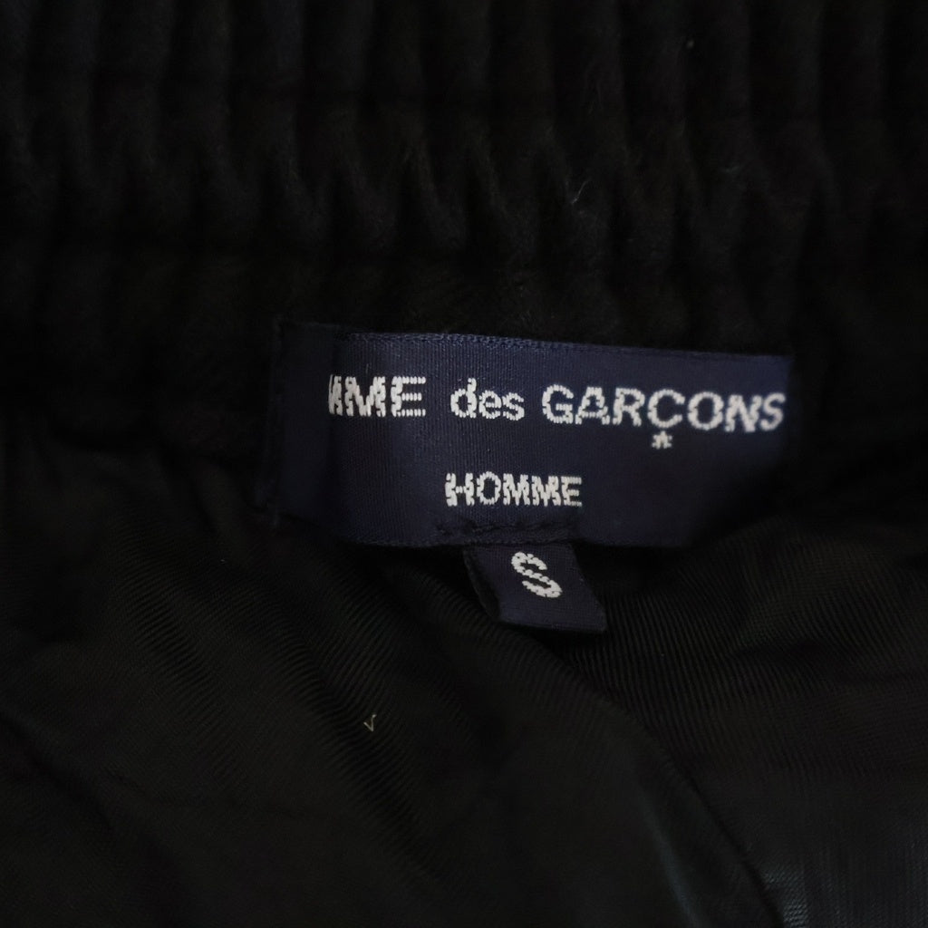COMME des GARCONS HOMME(コムデギャルソンオム) 24AW AD2024 ウール縮絨サージパンツ イージーパンツ ブラック HN-P019