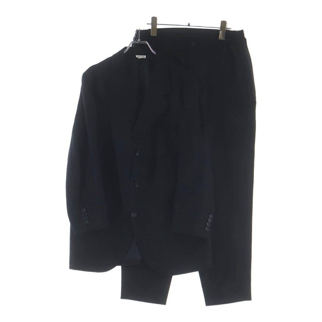 COMME des GARCONS HOMME DEUX(コムデギャルソン オムドゥ) AD2023 ウールセットアップスーツ 3Bテーラードジャケット ノータックイージースラックスパンツ ブラック DL-J025/DL-P028