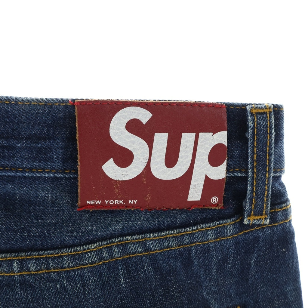 SUPREME(シュプリーム) Rigid Slim Jean USA製 リジット ボタンフライ スリムデニムパンツ インディゴ