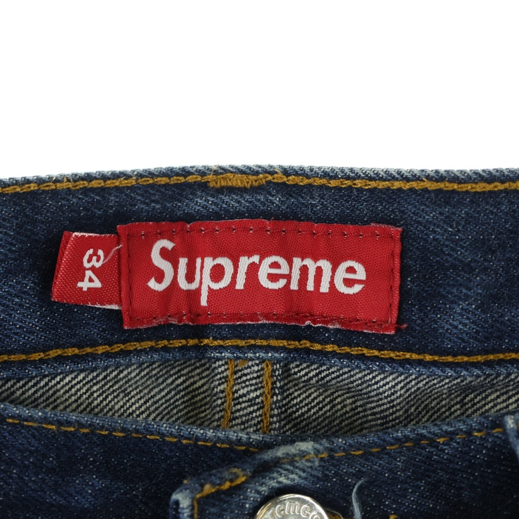 SUPREME(シュプリーム) Rigid Slim Jean USA製 リジット ボタンフライ スリムデニムパンツ インディゴ
