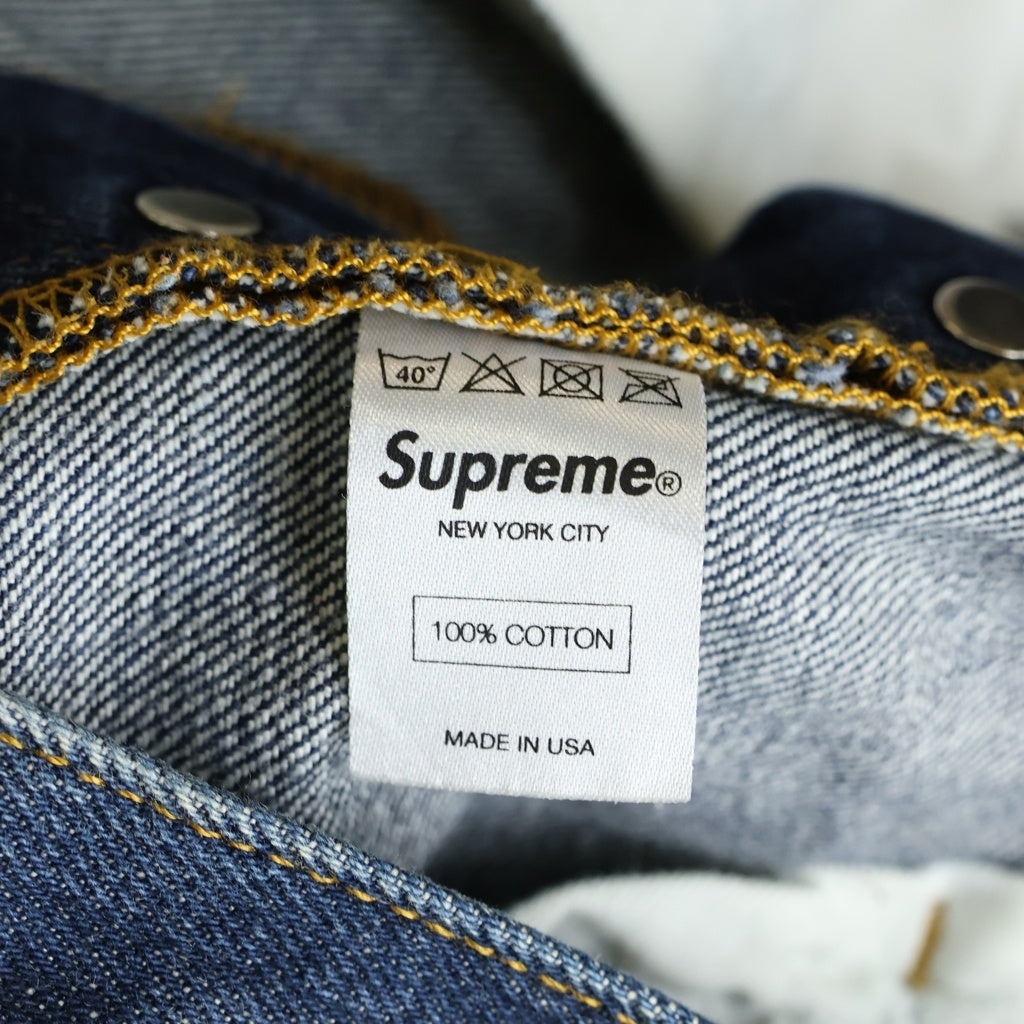SUPREME(シュプリーム) Rigid Slim Jean USA製 リジット ボタンフライ スリムデニムパンツ インディゴ