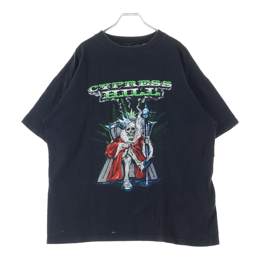 VINTAGE(ヴィンテージ) 90S VINTAGE CYPRESS HILL SKELTON TEE 1997 ヴィンテージ サイプレス・ヒル フロントスカルTシャツ 半袖クルーネックカットソー ブラック