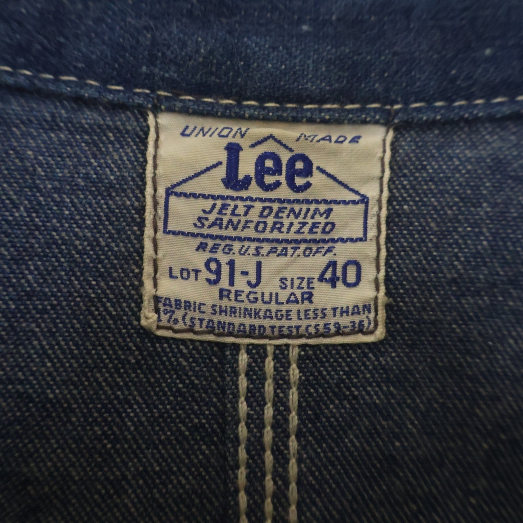LEE(リー) 91-J JELT DENIM 復刻 ジェルトデニム ユニオンチケット付 カバーオール インディゴ 2412