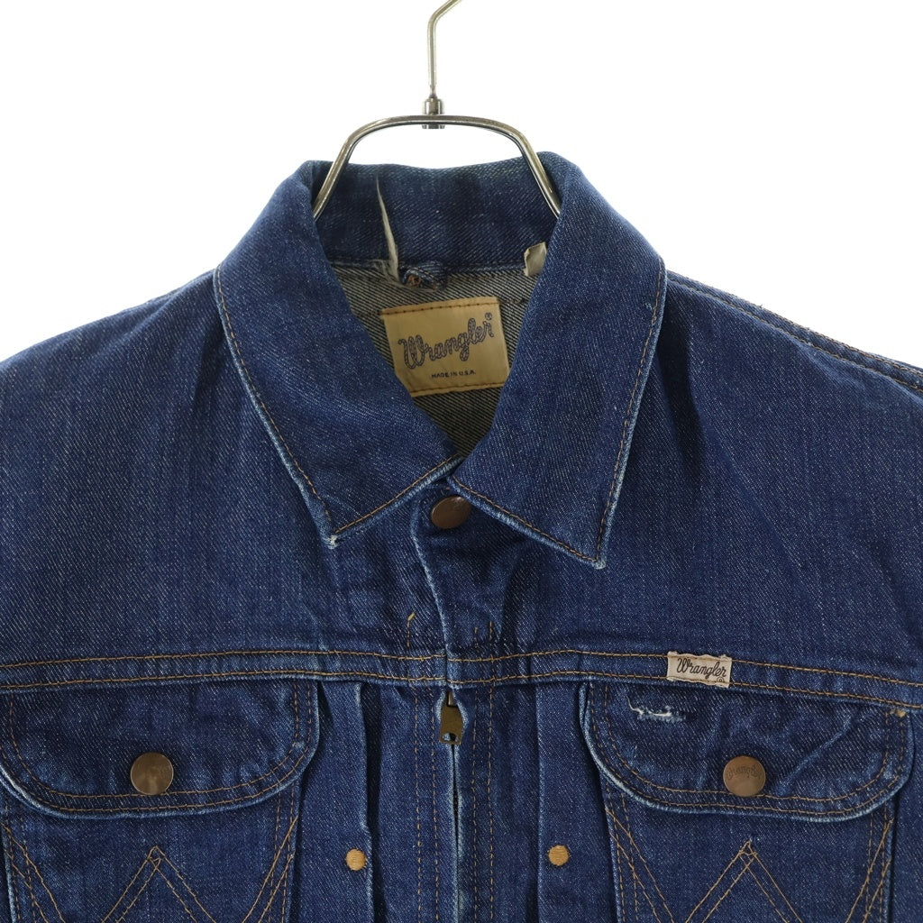 Wrangler(ラングラー) 60S VNTAGE 124MJ ヴィンテージ 白タグ USA製 GRIPPERジップ ジップアップ デニムトラッカージャケット インディゴ