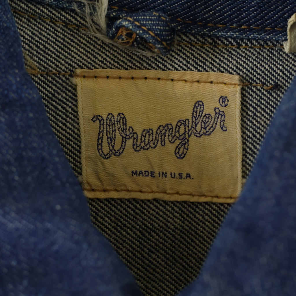 Wrangler(ラングラー) 60S VNTAGE 124MJ ヴィンテージ 白タグ USA製 GRIPPERジップ ジップアップ デニムトラッカージャケット インディゴ