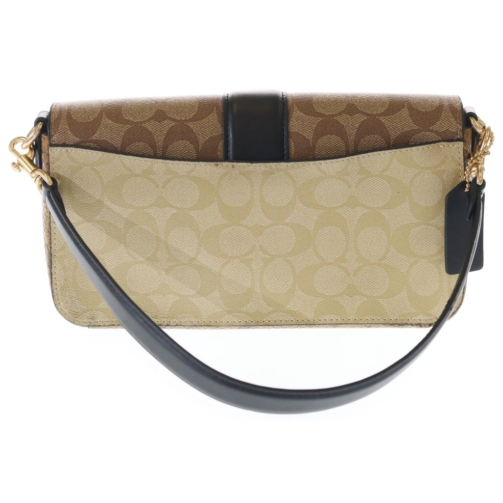 COACH(コーチ) 5509 シグネチャーPVC 2WAY ハンドバッグ ショルダーバッグ ブラウン/ブラック レディース
