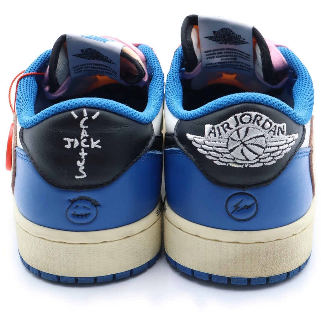 NIKE(ナイキ) ×TRAVIS SCOTT FRAGMENT DESIGN AIR JORDAN 1 LOW OG SP エアジョーダン1 ローカットスニーカー ブルー/ホワイト US8.5/26.5cm DM7866-140