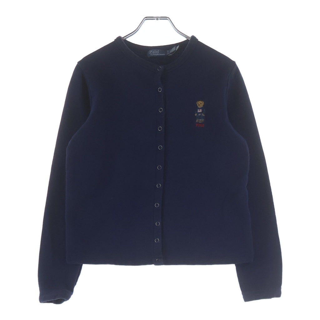 POLO RALPH LAUREN(ポロラルフローレン) POLO BEAR ポロベアーエンブロイダリー スウェットカーディガン レディース ネイビー