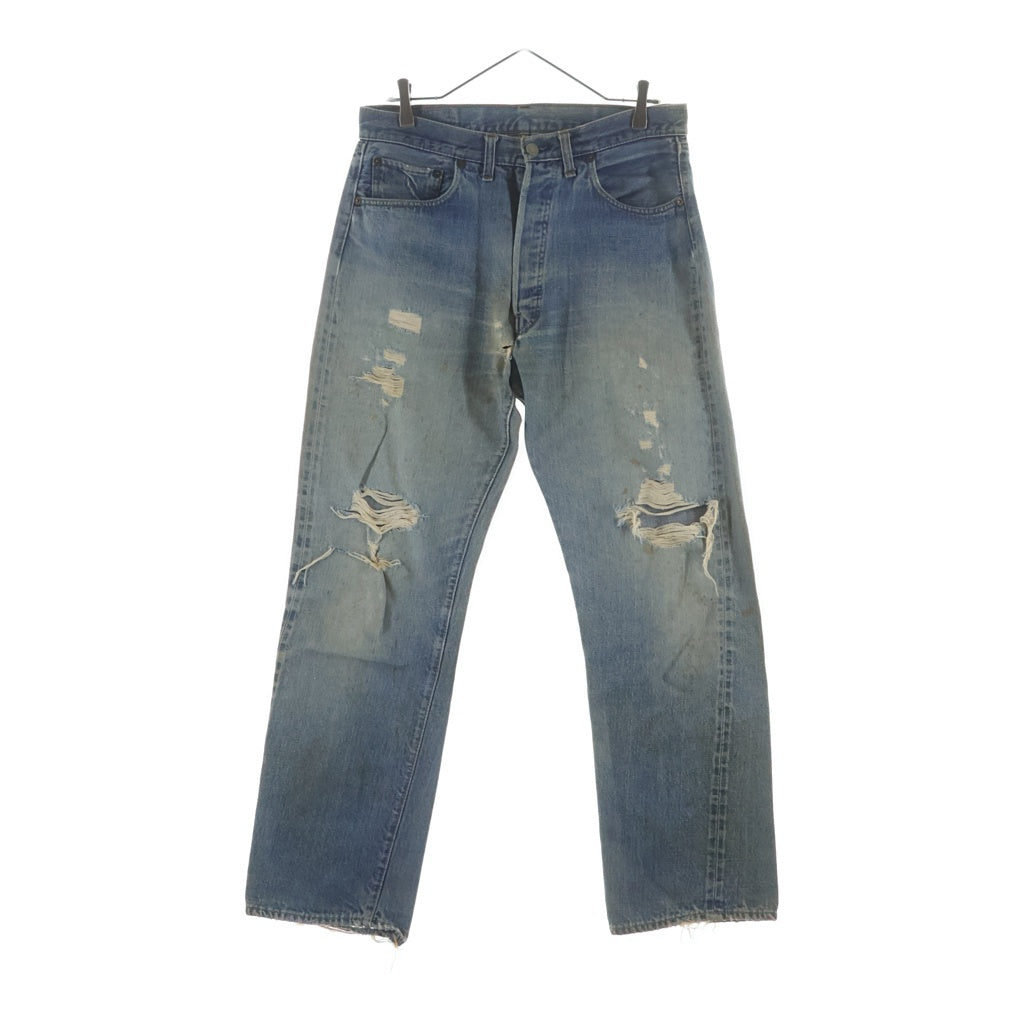 Levi's(リーバイス) 70S VINTAGE 501 66前期 ボタン裏刻印6 スモールe 並行ステッチ ボタンフライ ストレートデニムパンツ インディゴ
