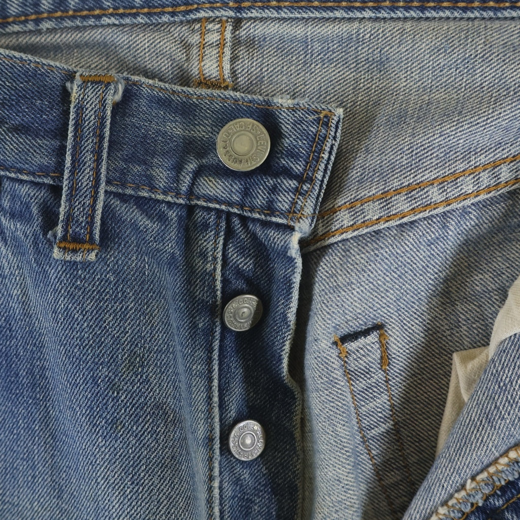 Levi's(リーバイス) 70S VINTAGE 501 66前期 ボタン裏刻印6 スモールe 並行ステッチ ボタンフライ ストレートデニムパンツ インディゴ