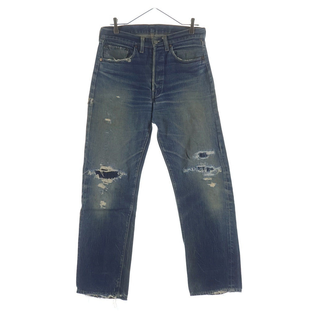 Levi's(リーバイス) 70S VINTAGE 501 66前期 ボタン裏刻印6 スモールe 並行ステッチ ボタンフライ ストレートデニムパンツ インディゴ