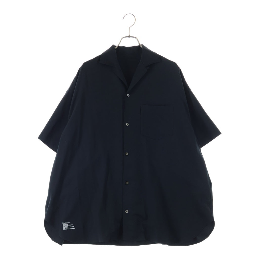 FreshService(フレッシュサービス) COOLFIBER OPEN COLLAR S/S SHIRT クールファイバー オープンカラー半袖シャツ ブラック FSC242-50034