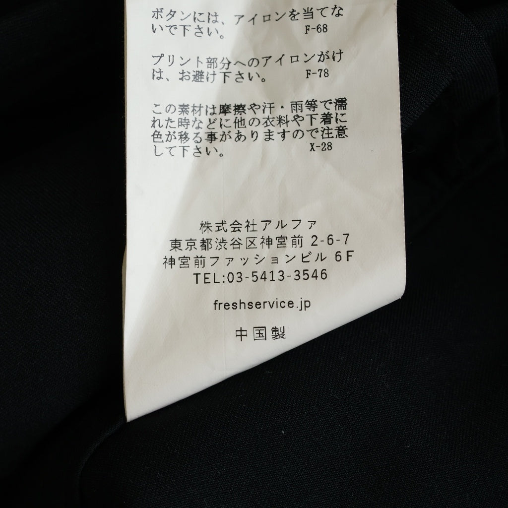 FreshService(フレッシュサービス) COOLFIBER OPEN COLLAR S/S SHIRT クールファイバー オープンカラー半袖シャツ ブラック FSC242-50034