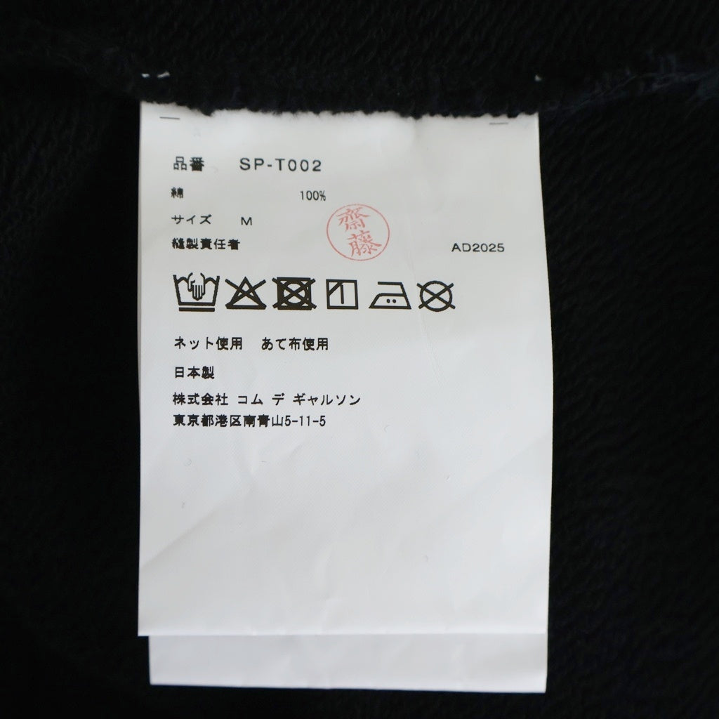 CDG(シーディージー) 25AW AD2025 ×G-DRAGON UBERMENSCH OVERSIZED CREWNECK SWEATSHIRT Gドラゴン ウーバーメンシュ 胸ロゴ スリット加工 スウェットトレーナー SP-T002