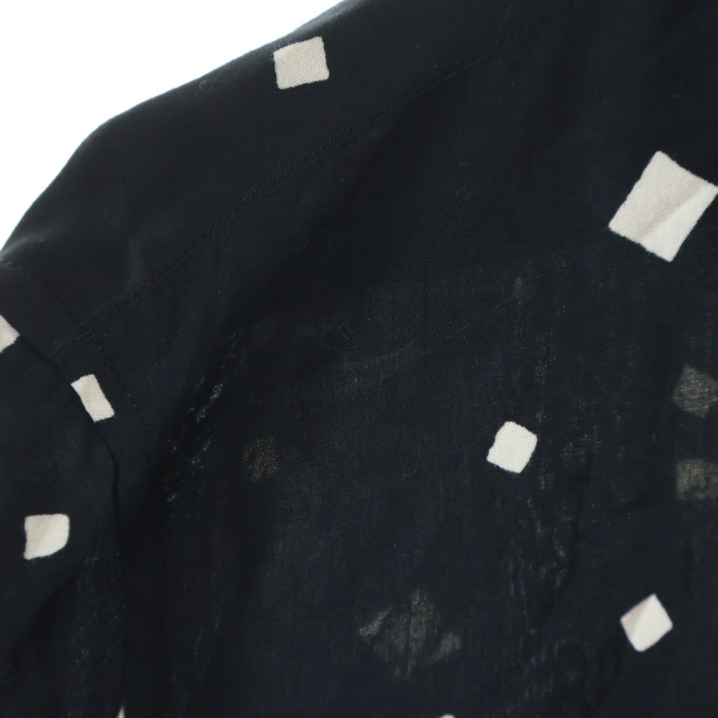 SAINT LAURENT PARIS(サンローランパリ) 19SS スクエアドット総柄 半袖レーヨンシャツ ブラック 601070 Y1A79