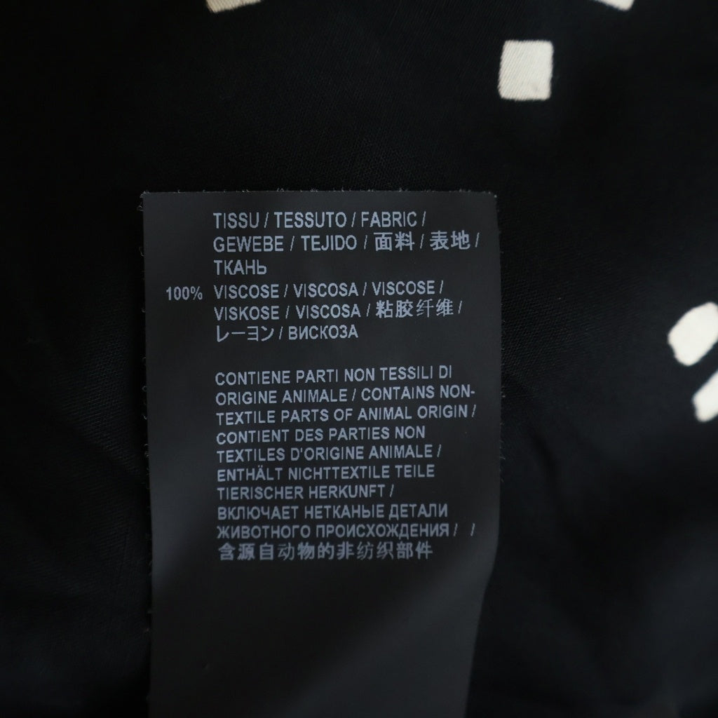 SAINT LAURENT PARIS(サンローランパリ) 19SS スクエアドット総柄 半袖レーヨンシャツ ブラック 601070 Y1A79