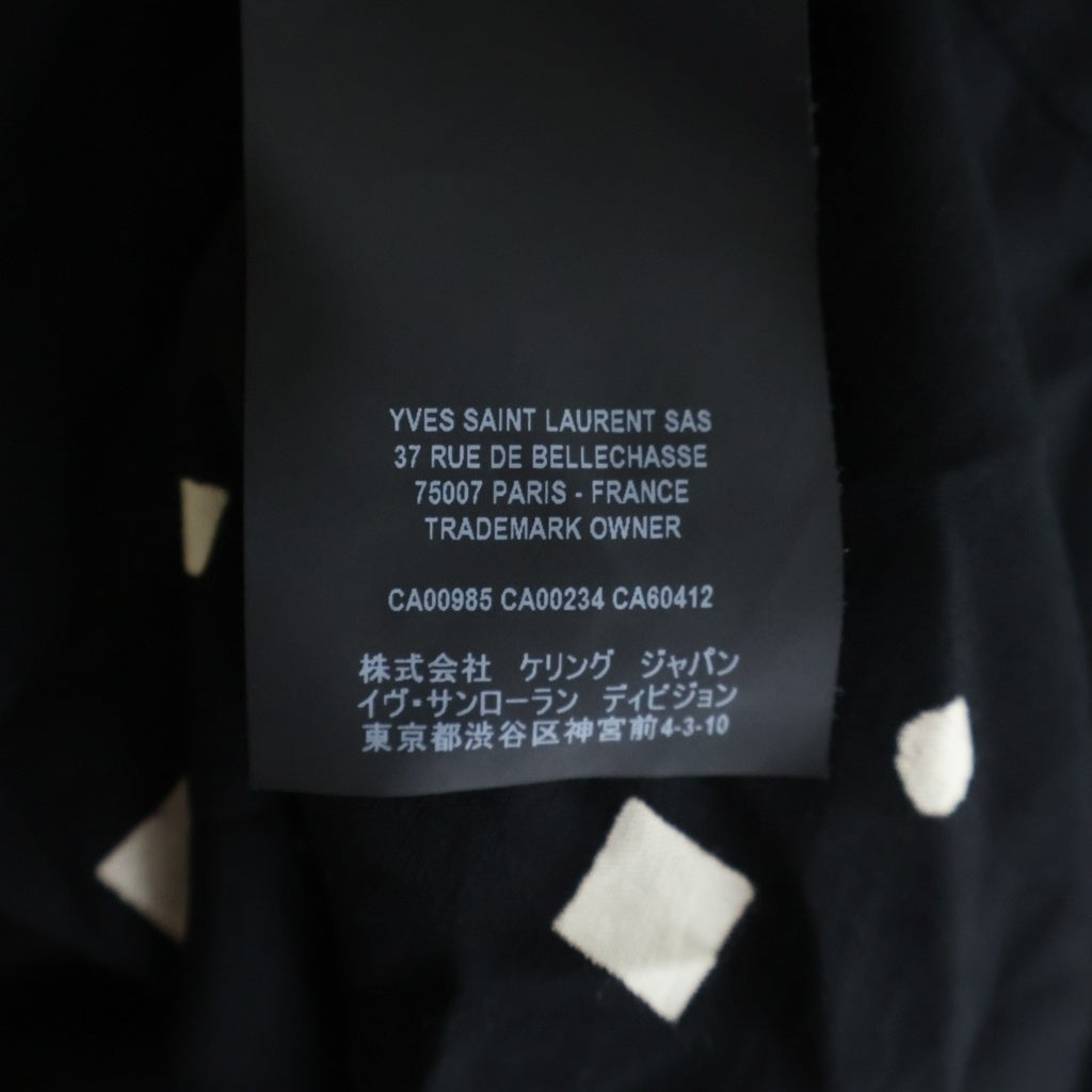SAINT LAURENT PARIS(サンローランパリ) 19SS スクエアドット総柄 半袖レーヨンシャツ ブラック 601070 Y1A79