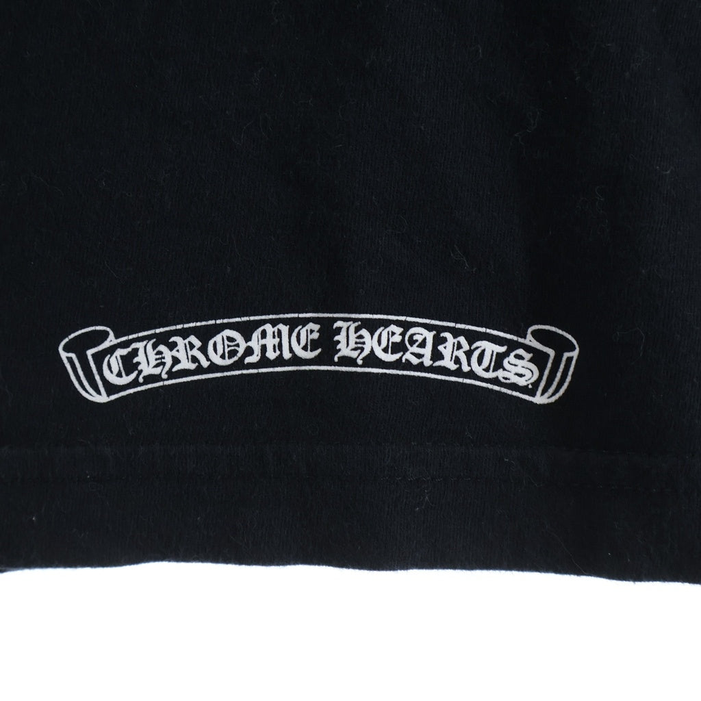 CHROME HEARTS(クロムハーツ) BACK ARCH USA LOGO TEE バックアーチロゴプリント クルーネック半袖Tシャツ カットソー ブラック