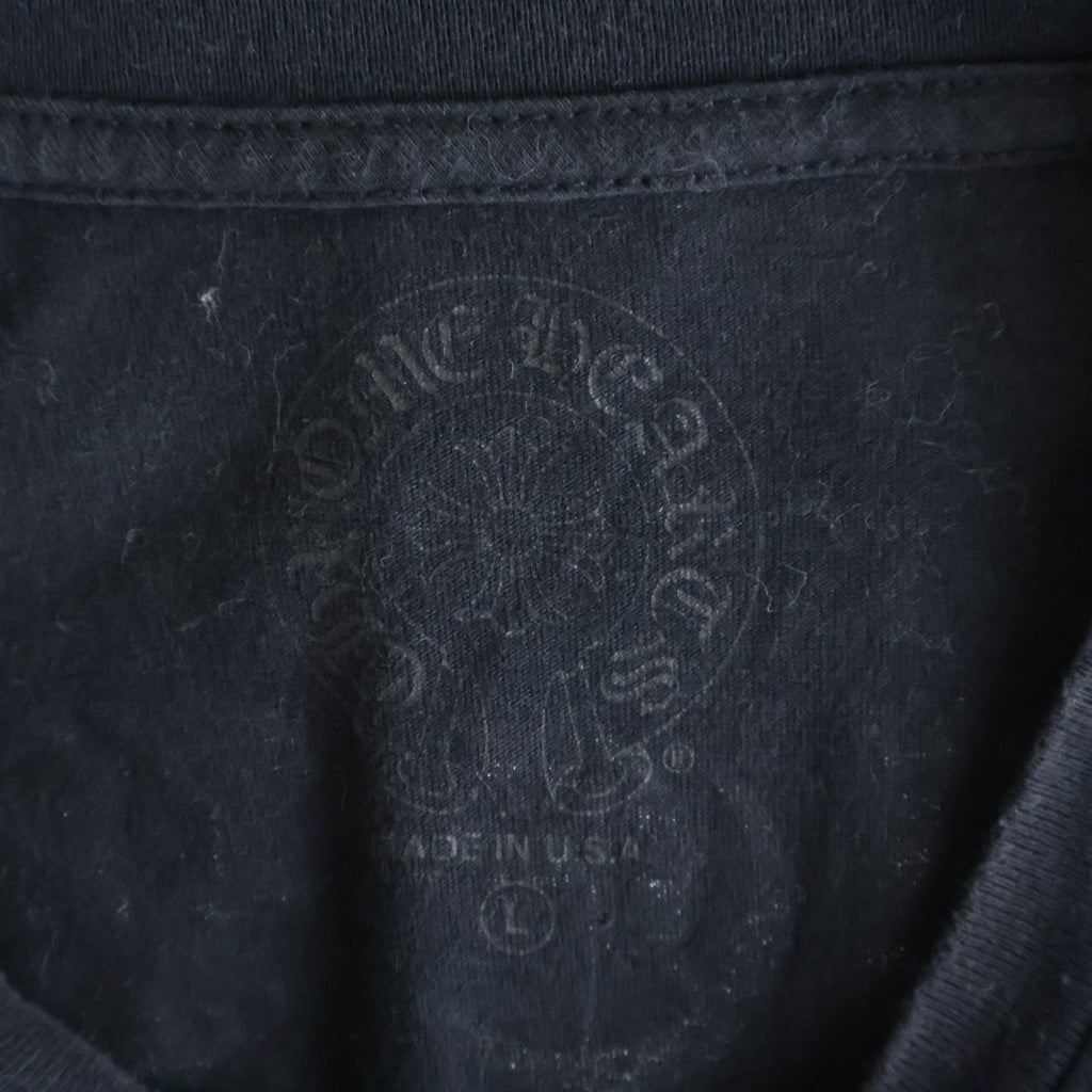 CHROME HEARTS(クロムハーツ) BACK ARCH USA LOGO TEE バックアーチロゴプリント クルーネック半袖Tシャツ カットソー ブラック