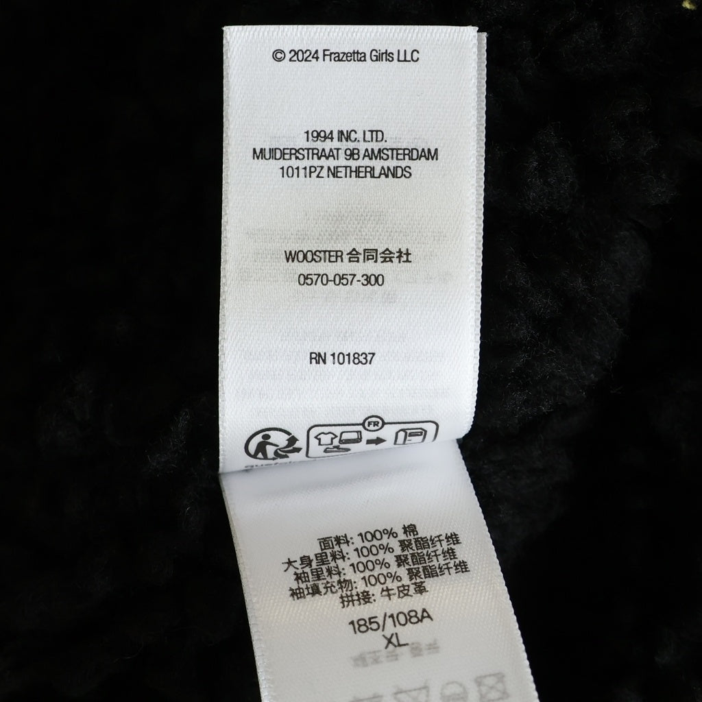 SUPREME(シュプリーム) 24AW Frank Frazetta Faux Shearling Lined Jacket フランクフラゼッタ フェイクシアリング 裏地ボア トラッカージャケット パープル/レッド