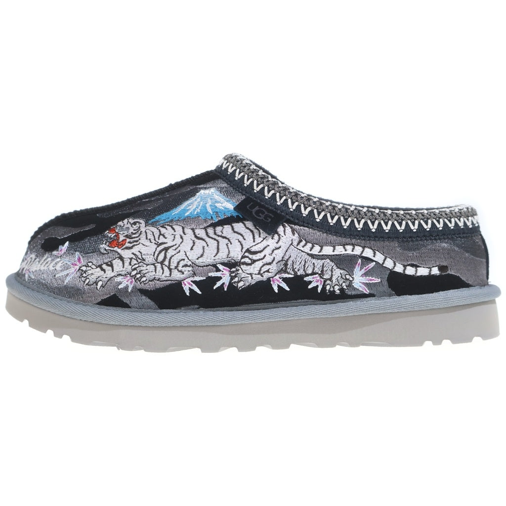 UGG(アグ) 24AW ×PALACE TASMAN SLIPPER BLACK CAMO パレス ブラックカモ 刺繍デザイン タスマンスリッパ ミュール ブラック/パープル 1172070-BKCA