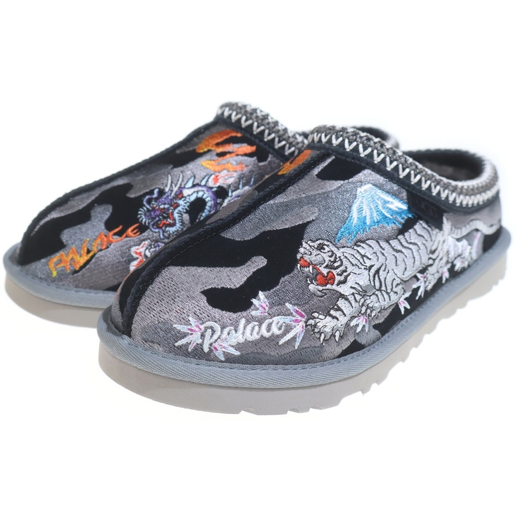 UGG(アグ) 24AW ×PALACE TASMAN SLIPPER BLACK CAMO パレス ブラックカモ 刺繍デザイン タスマンスリッパ ミュール ブラック/パープル 1172070-BKCA