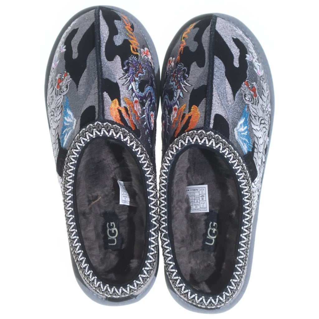 UGG(アグ) 24AW ×PALACE TASMAN SLIPPER BLACK CAMO パレス ブラックカモ 刺繍デザイン タスマンスリッパ ミュール ブラック/パープル 1172070-BKCA