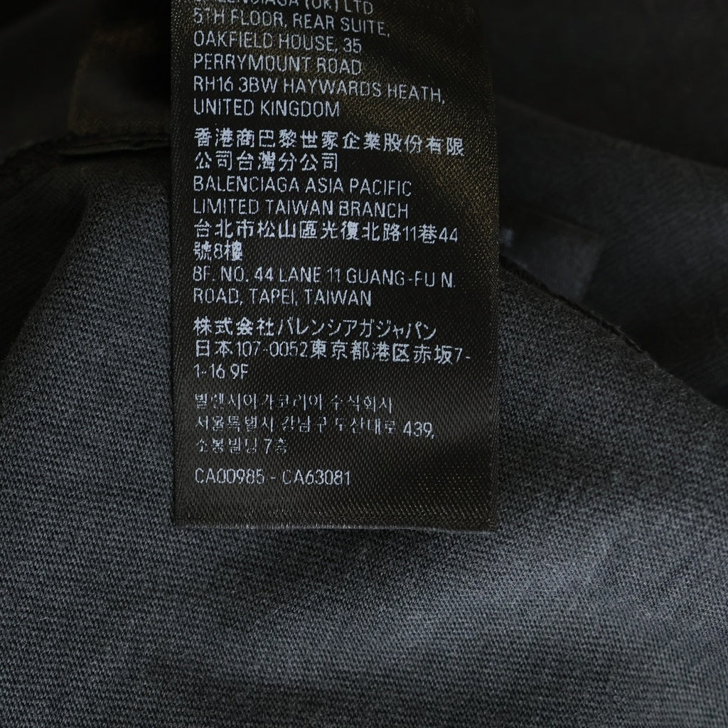 BALENCIAGA(バレンシアガ) Medium Fit Logo Tee ミディアムフィット ロゴ刺繍 クルーネック 半袖Tシャツ カットソー ブラック 612966 TLVB9