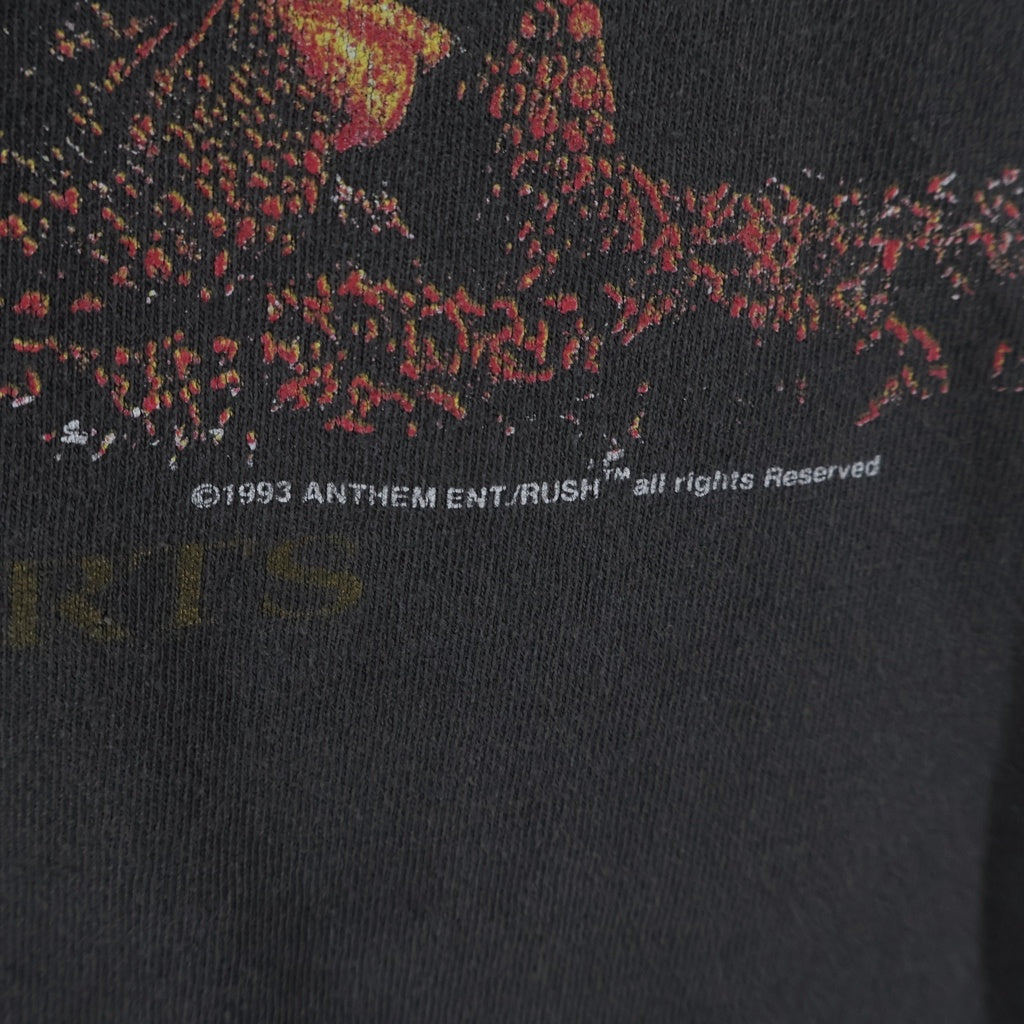 VINTAGE(ヴィンテージ) 90S RUSH COUNTERPARTS 1993 TEE ラッシュ カウンターパート 両面プリントTシャツ 半袖クルーネックカットソー ブラック