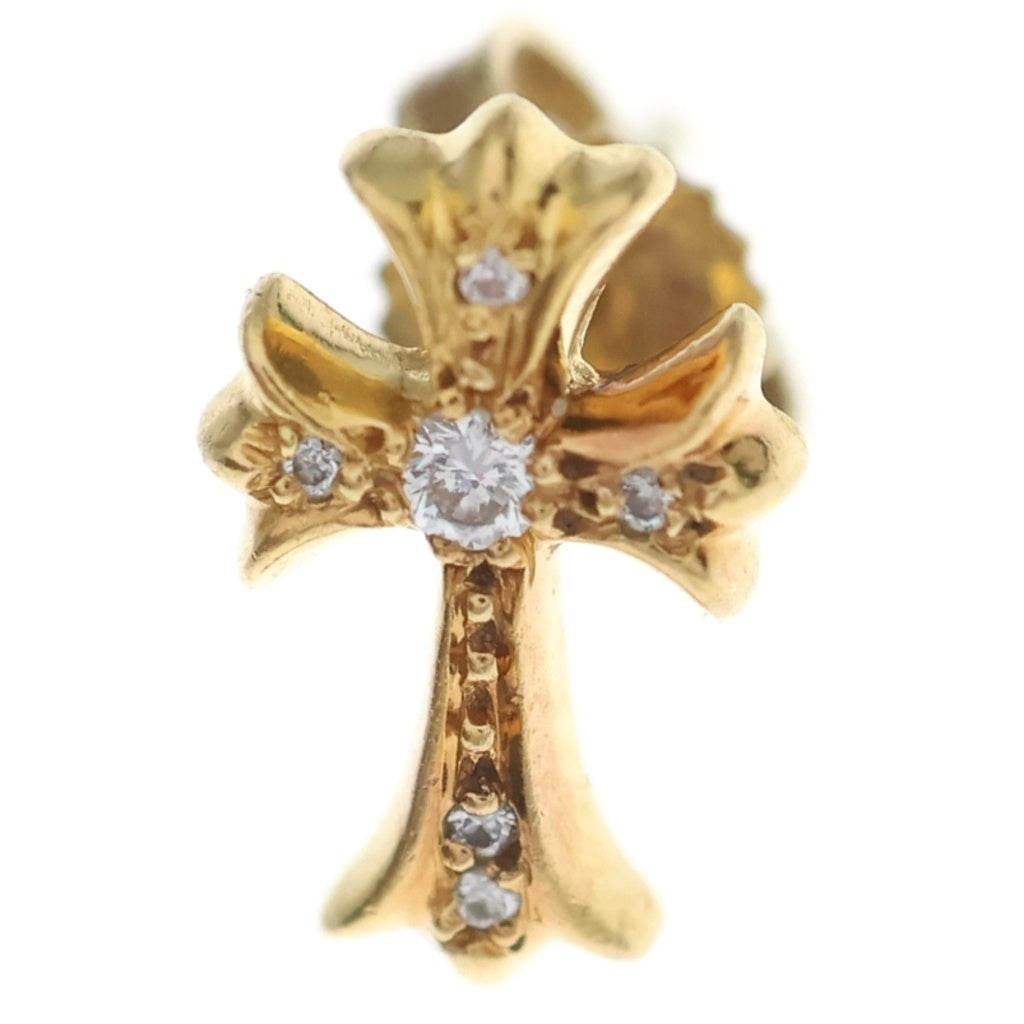 CHROME HEARTS(クロムハーツ) 22K CH CRS 2 FAT P/DIA CHクロスファット スタッドピアス PAVEダイヤ ゴールド BCA019