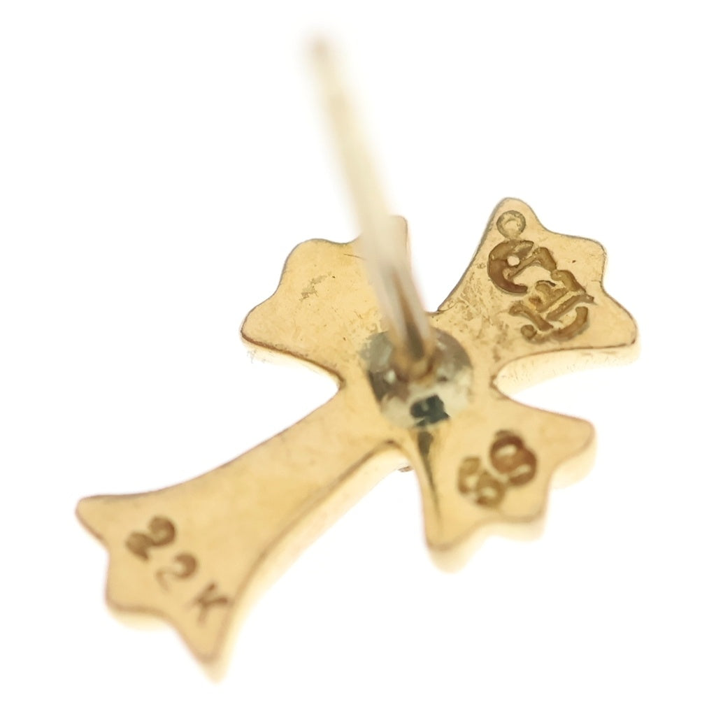 CHROME HEARTS(クロムハーツ) 22K CH CRS 2 FAT P/DIA CHクロスファット スタッドピアス PAVEダイヤ ゴールド BCA019