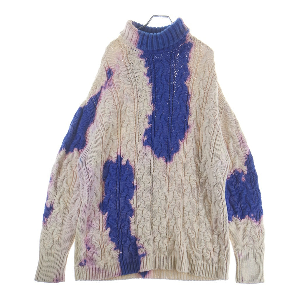 BALENCIAGA(バレンシアガ) 18AW ブリーチ加工 オーバーサイズ タートルネックセーター 555377 13148