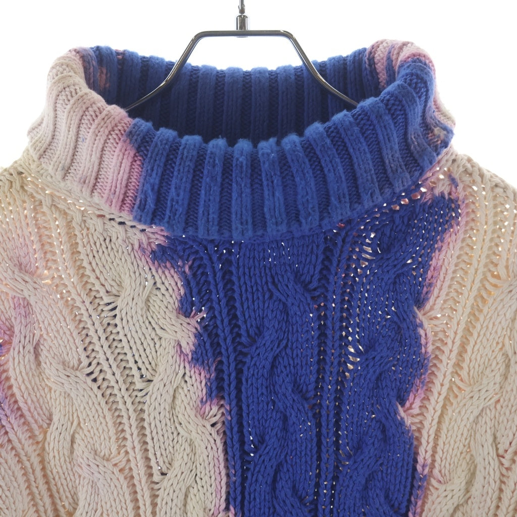 BALENCIAGA(バレンシアガ) 18AW ブリーチ加工 オーバーサイズ タートルネックセーター 555377 13148