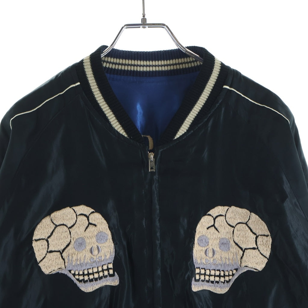 TAILOR TOYO(テーラー東洋) STYLE ACETATE SOUVENIR JACKET ロゴエンブロイダリー リバーシブルスーベニアジャケット スカジャン ブラック/ブルー TT15282-125
