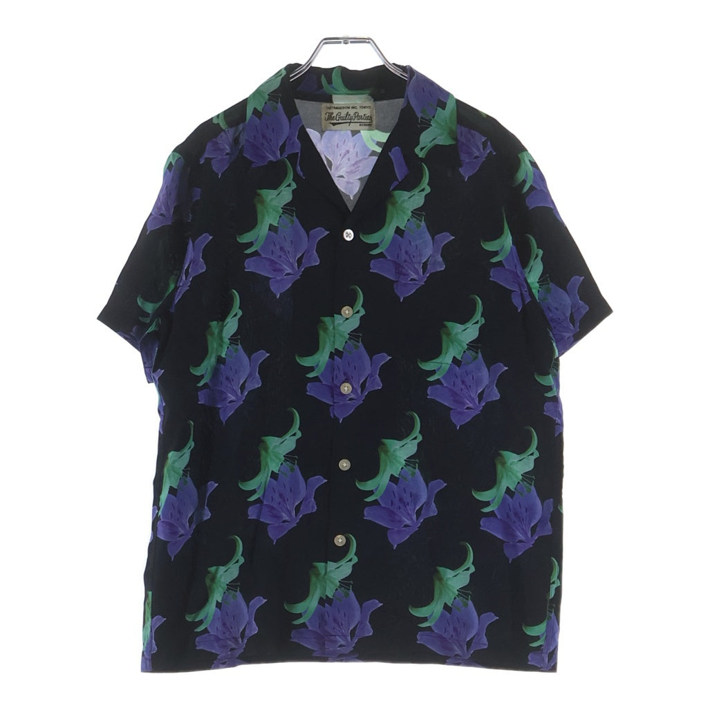 WACKO MARIA(ワコマリア) 17SS CHOOSE別注 FLOWER ALOHA S/S SHIRT フラワー 総柄 半袖アロハシャツ ブラック 17SS-WMGP-CHOOSE-HI01