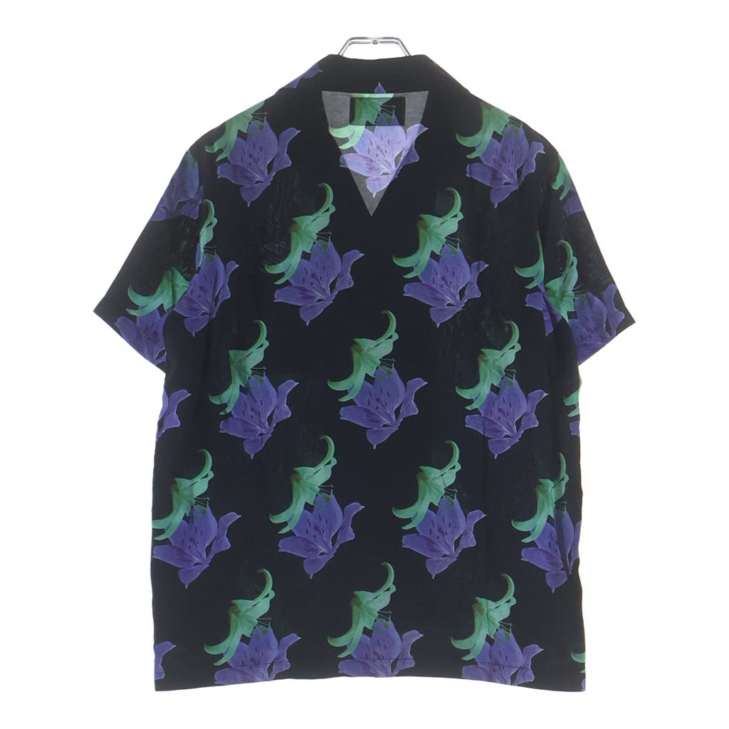 WACKO MARIA(ワコマリア) 17SS CHOOSE別注 FLOWER ALOHA S/S SHIRT フラワー 総柄 半袖アロハシャツ ブラック 17SS-WMGP-CHOOSE-HI01
