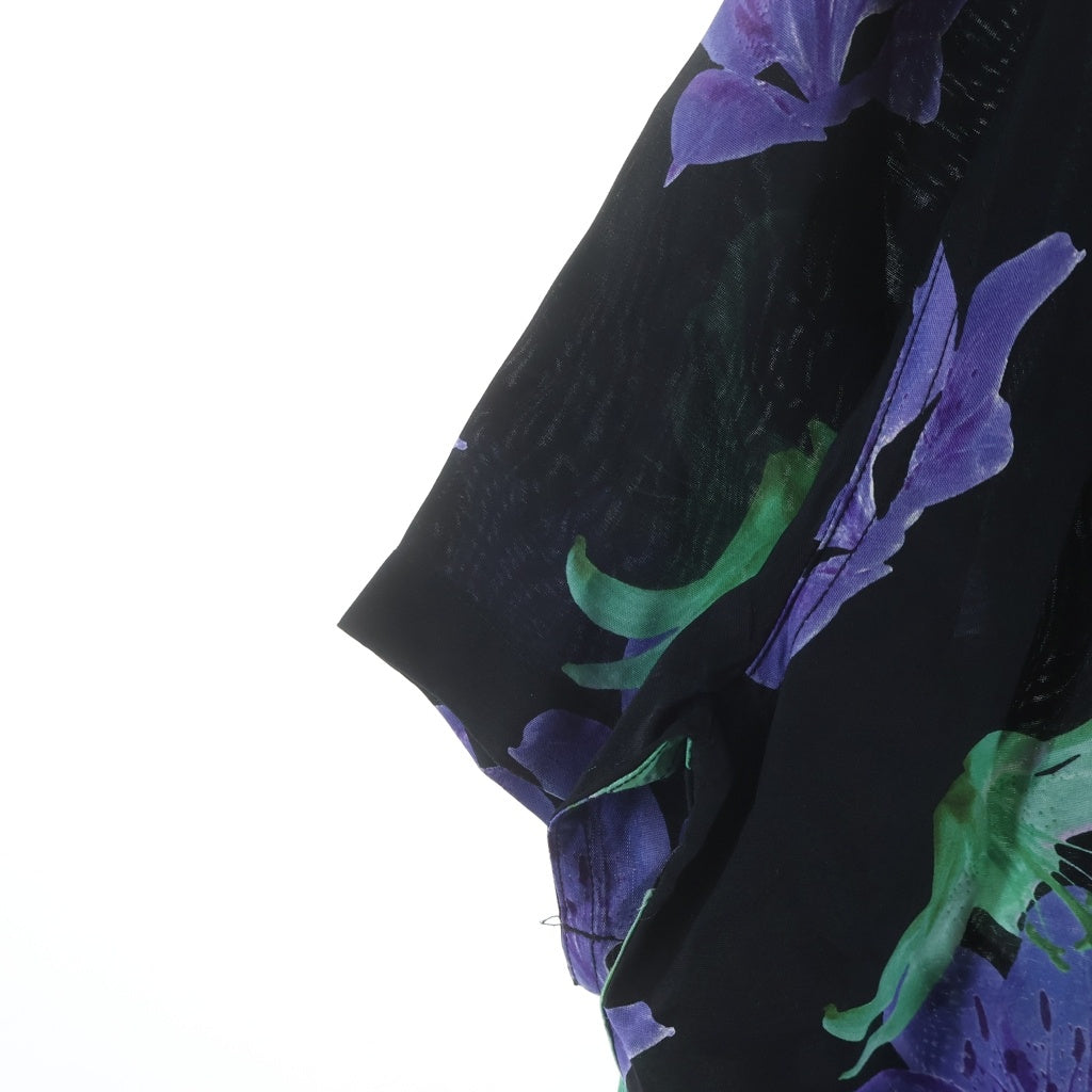 WACKO MARIA(ワコマリア) 17SS CHOOSE別注 FLOWER ALOHA S/S SHIRT フラワー 総柄 半袖アロハシャツ ブラック 17SS-WMGP-CHOOSE-HI01