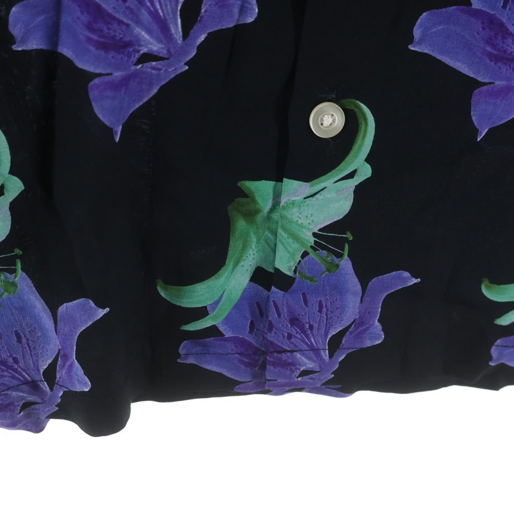 WACKO MARIA(ワコマリア) 17SS CHOOSE別注 FLOWER ALOHA S/S SHIRT フラワー 総柄 半袖アロハシャツ ブラック 17SS-WMGP-CHOOSE-HI01