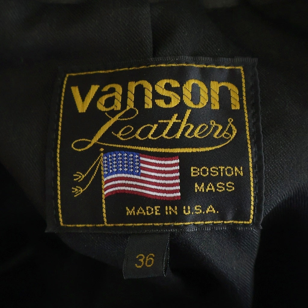 VANSON(バンソン) ENFIELD SINGLE RIDERS JACKET エンフィールド シングルライダースジャケット ブラック