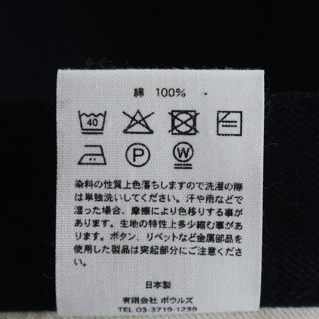 HYKE(ハイク) TWILL SHORTS ボタンフライツイルショーツ ハーフパンツ ブラック 13385