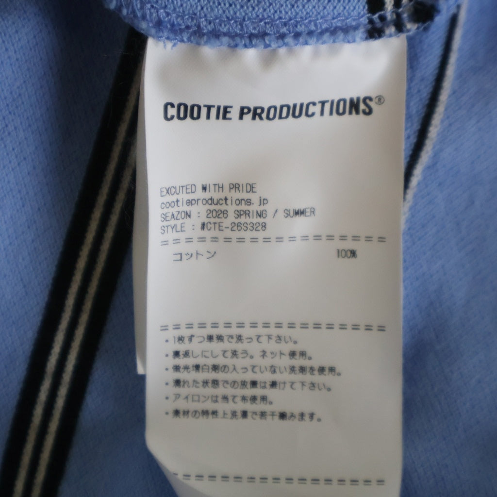 COOTIE PRODUCTIONS(クーティー プロダクションズ) 26SS MOSS STITCH BORDER S/S POLO モスステッチ ボーダー ポロシャツ ブルー/ブラック/ホワイト CTE-26S328