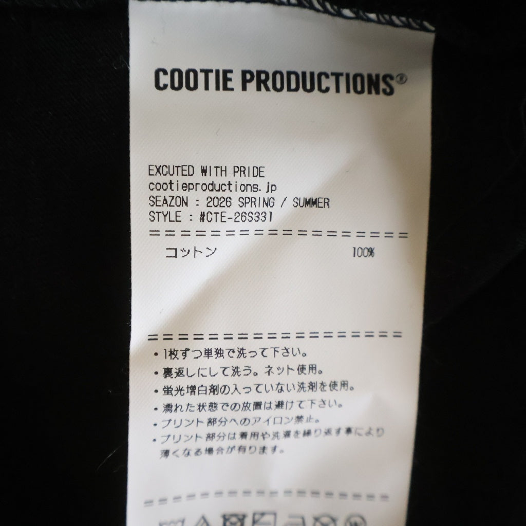 COOTIE PRODUCTIONS(クーティー プロダクションズ) 26SS GAS BOIL ZIMBABWE JERSEY S/S TEE-2 ガスボイルジンバブエジャージー フロッキーロゴ クルーネック半袖Tシャツ CTE-26S332