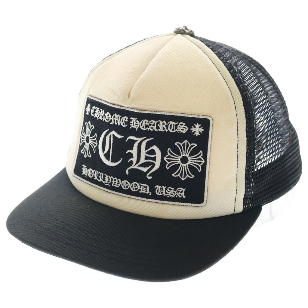 CHROME HEARTS(クロムハーツ) TRUCKER CAP トラッカーキャップ CHパッチクロスボール付メッシュキャップ ブラック/ホワイト