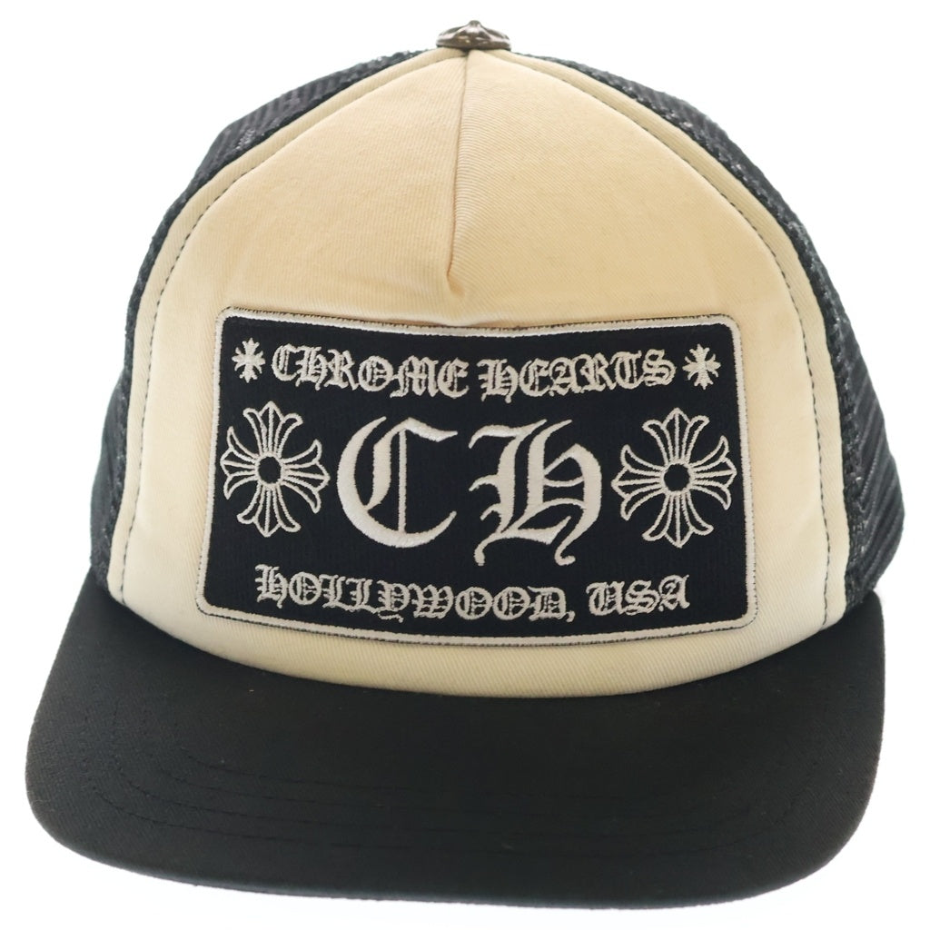 CHROME HEARTS(クロムハーツ) TRUCKER CAP トラッカーキャップ CHパッチクロスボール付メッシュキャップ ブラック/ホワイト