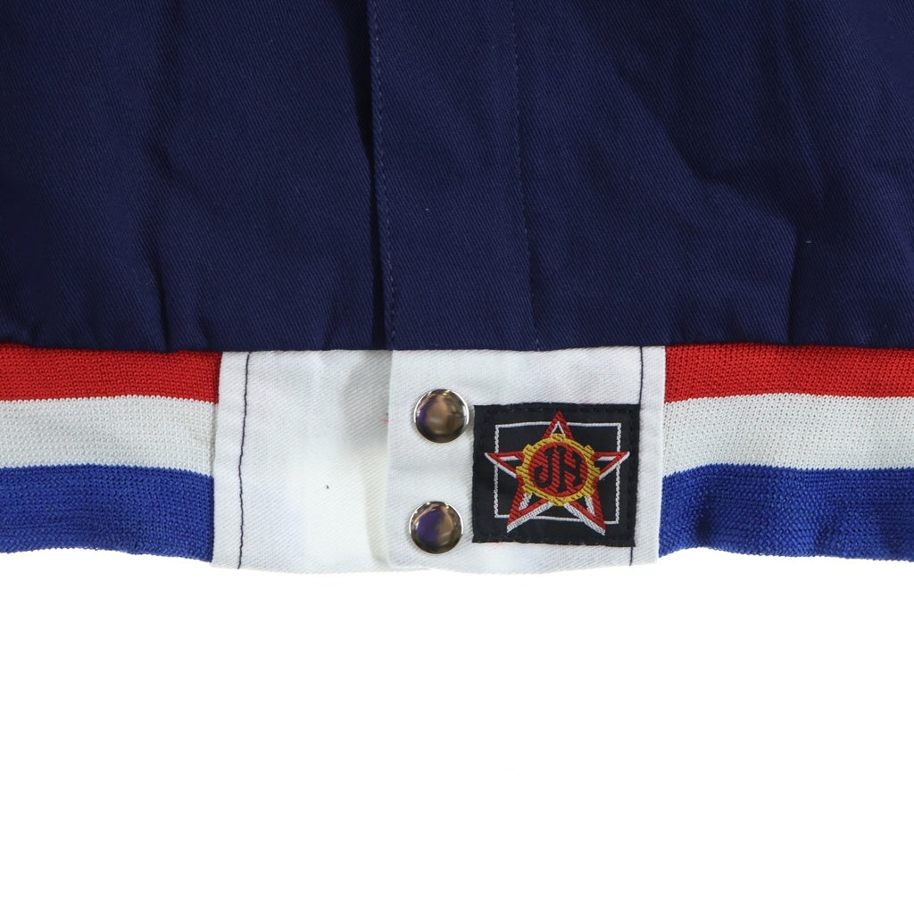 JH Design(ジェイエイチデザイン) ワッペンデザイン スナップボタン レーシングジャケット ネイビー