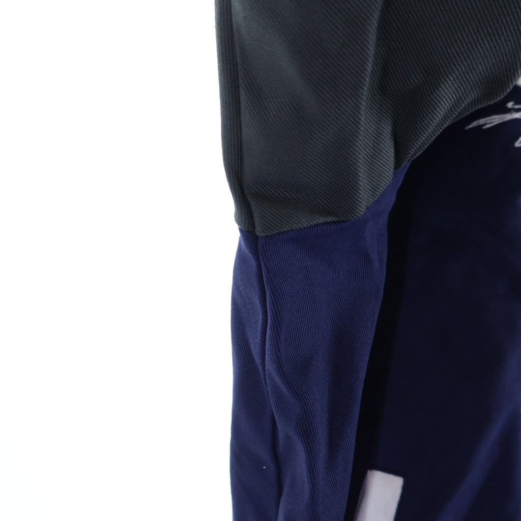 JH Design(ジェイエイチデザイン) ワッペンデザイン スナップボタン レーシングジャケット ネイビー