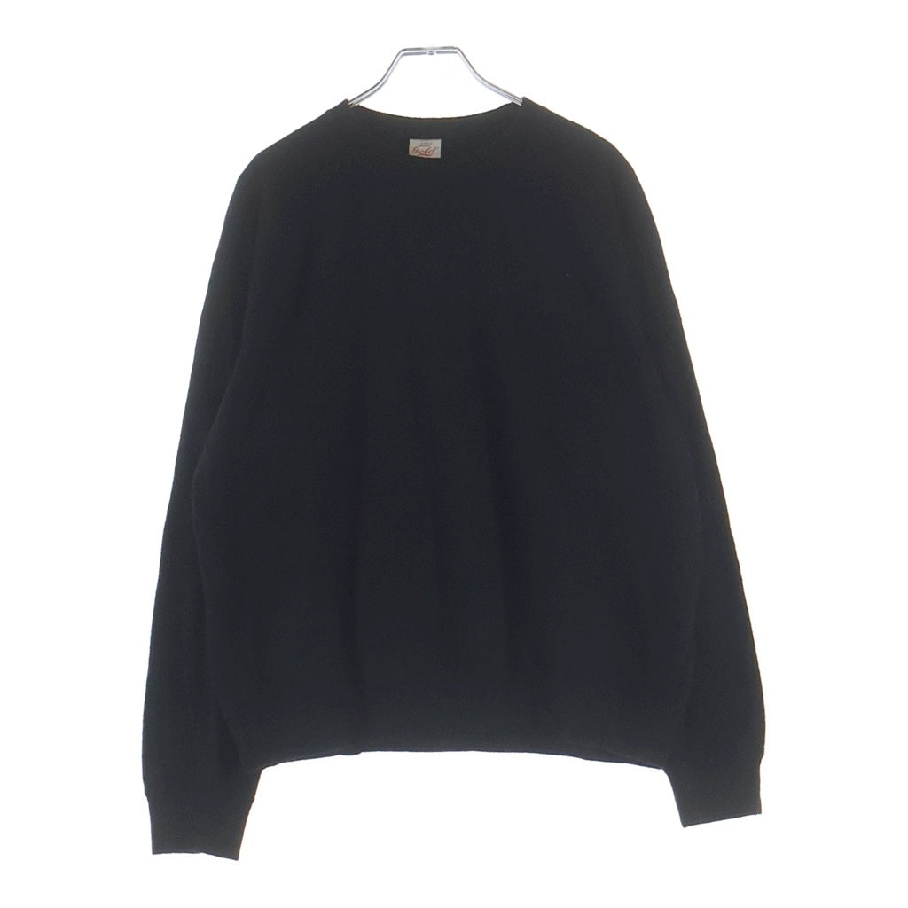 GOLD(ゴールド) WASHBLE WOOL SUPER 140's RAGLAN CREW NECK SHIRT ウォッシュブル スーパー ラグラン クルーネック長袖Tシャツ カットソー ブラック GL69413